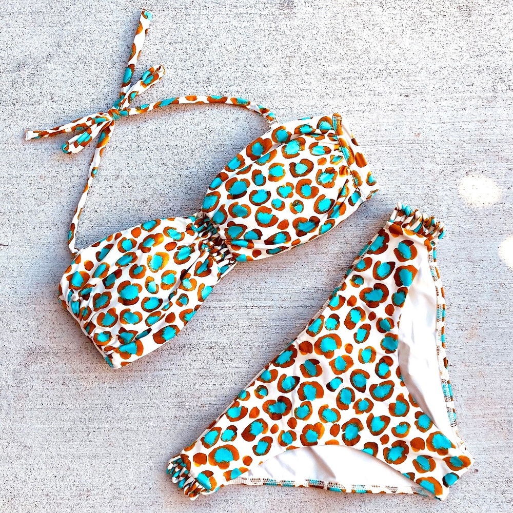Touché Collection two piece swim animal print
